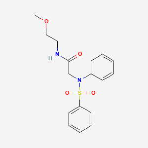 molecular formula C17H20N2O4S B4931678 N~1~-(2-methoxyethyl)-N~2~-phenyl-N~2~-(phenylsulfonyl)glycinamide 