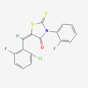 molecular formula C16H8ClF2NOS2 B4931692 5-(2-chloro-6-fluorobenzylidene)-3-(2-fluorophenyl)-2-thioxo-1,3-thiazolidin-4-one 