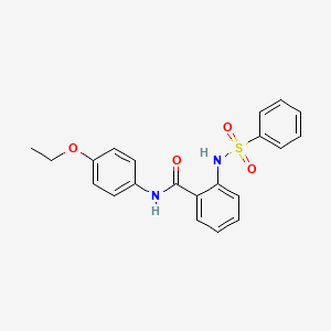 molecular formula C21H20N2O4S B4931697 N-(4-ethoxyphenyl)-2-[(phenylsulfonyl)amino]benzamide 