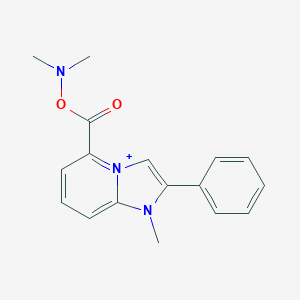 molecular formula C17H18N3O2+ B493170 5-{[(Dimethylamino)oxy]carbonyl}-1-methyl-2-phenylimidazo[1,2-a]pyridin-1-ium 