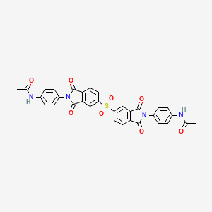 molecular formula C32H22N4O8S B4931707 N,N'-{sulfonylbis[(1,3-dioxo-1,3-dihydro-2H-isoindole-5,2-diyl)-4,1-phenylene]}diacetamide 
