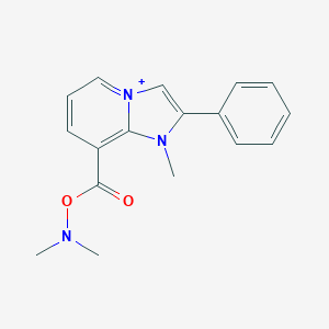 molecular formula C17H18N3O2+ B493171 8-{[(Dimethylamino)oxy]carbonyl}-1-methyl-2-phenylimidazo[1,2-a]pyridin-1-ium 