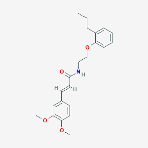 molecular formula C22H27NO4 B4931710 3-(3,4-dimethoxyphenyl)-N-[2-(2-propylphenoxy)ethyl]acrylamide 