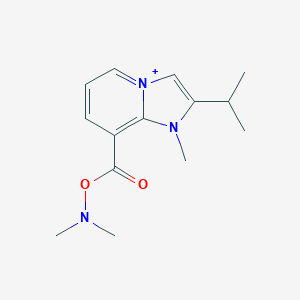 molecular formula C14H20N3O2+ B493172 8-{[(Dimethylamino)oxy]carbonyl}-2-isopropyl-1-methylimidazo[1,2-a]pyridin-1-ium 