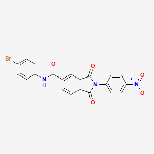 molecular formula C21H12BrN3O5 B4931726 N-(4-bromophenyl)-2-(4-nitrophenyl)-1,3-dioxo-5-isoindolinecarboxamide 