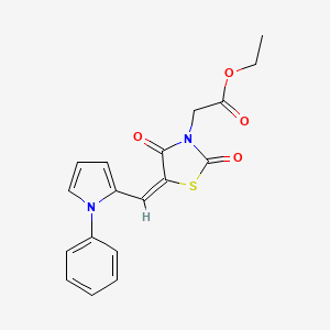 ethyl {(5E)-2,4-dioxo-5-[(1-phenyl-1H-pyrrol-2-yl)methylidene]-1,3-thiazolidin-3-yl}acetate