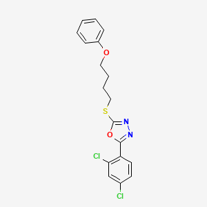 2-(2,4-dichlorophenyl)-5-[(4-phenoxybutyl)thio]-1,3,4-oxadiazole