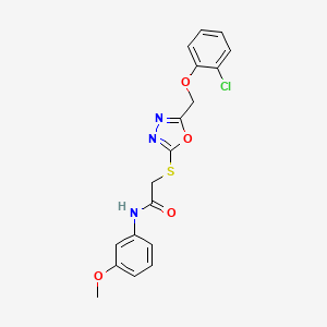 molecular formula C18H16ClN3O4S B4931753 2-({5-[(2-chlorophenoxy)methyl]-1,3,4-oxadiazol-2-yl}sulfanyl)-N-(3-methoxyphenyl)acetamide 