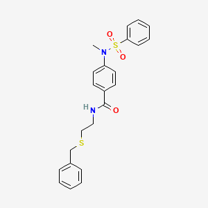 N-[2-(benzylthio)ethyl]-4-[methyl(phenylsulfonyl)amino]benzamide