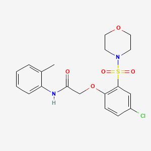 2-[4-chloro-2-(4-morpholinylsulfonyl)phenoxy]-N-(2-methylphenyl)acetamide