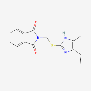 2-{[(5-ethyl-4-methyl-1H-imidazol-2-yl)thio]methyl}-1H-isoindole-1,3(2H)-dione