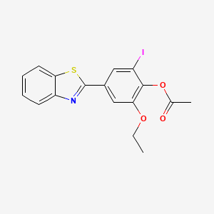 molecular formula C17H14INO3S B4931833 4-(1,3-benzothiazol-2-yl)-2-ethoxy-6-iodophenyl acetate 