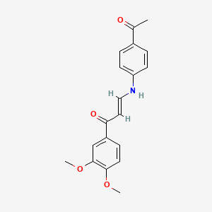 3-[(4-acetylphenyl)amino]-1-(3,4-dimethoxyphenyl)-2-propen-1-one