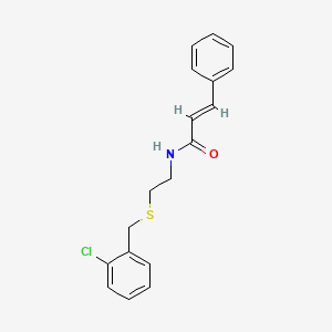 N-{2-[(2-chlorobenzyl)thio]ethyl}-3-phenylacrylamide