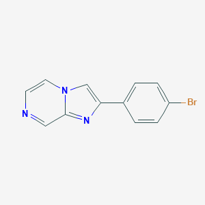 molecular formula C12H8BrN3 B493189 2-(4-溴苯基)咪唑并[1,2-a]吡嗪 CAS No. 724743-59-3