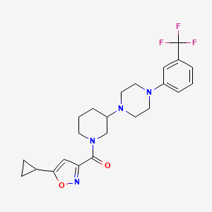 1-{1-[(5-cyclopropyl-3-isoxazolyl)carbonyl]-3-piperidinyl}-4-[3-(trifluoromethyl)phenyl]piperazine