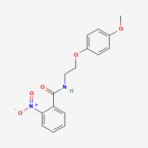 molecular formula C16H16N2O5 B4931899 N-[2-(4-methoxyphenoxy)ethyl]-2-nitrobenzamide CAS No. 5601-71-8