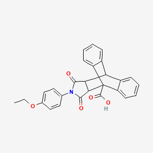 17-(4-ethoxyphenyl)-16,18-dioxo-17-azapentacyclo[6.6.5.0~2,7~.0~9,14~.0~15,19~]nonadeca-2,4,6,9,11,13-hexaene-1-carboxylic acid