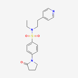 N-ethyl-4-(2-oxo-1-pyrrolidinyl)-N-[2-(4-pyridinyl)ethyl]benzenesulfonamide