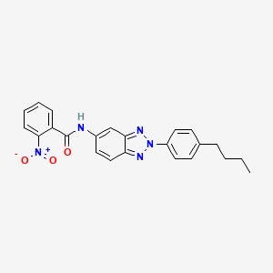 N-[2-(4-butylphenyl)-2H-1,2,3-benzotriazol-5-yl]-2-nitrobenzamide