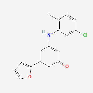 molecular formula C17H16ClNO2 B4931958 3-[(5-chloro-2-methylphenyl)amino]-5-(2-furyl)-2-cyclohexen-1-one 