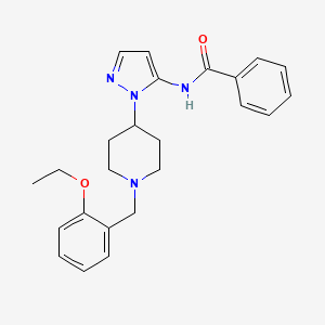 N-{1-[1-(2-ethoxybenzyl)-4-piperidinyl]-1H-pyrazol-5-yl}benzamide