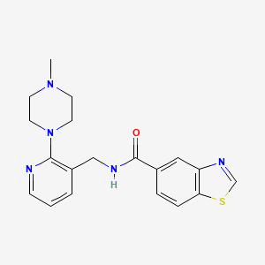 N-{[2-(4-methyl-1-piperazinyl)-3-pyridinyl]methyl}-1,3-benzothiazole-5-carboxamide