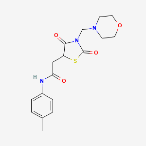 N-(4-methylphenyl)-2-[3-(4-morpholinylmethyl)-2,4-dioxo-1,3-thiazolidin-5-yl]acetamide