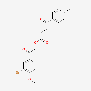 2-(3-bromo-4-methoxyphenyl)-2-oxoethyl 4-(4-methylphenyl)-4-oxobutanoate