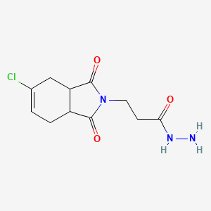 3-(5-chloro-1,3-dioxo-1,3,3a,4,7,7a-hexahydro-2H-isoindol-2-yl)propanohydrazide