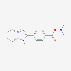 molecular formula C17H18N3O2+ B493206 2-(4-{[(Dimethylamino)oxy]carbonyl}phenyl)-1-methylimidazo[1,2-a]pyridin-1-ium 