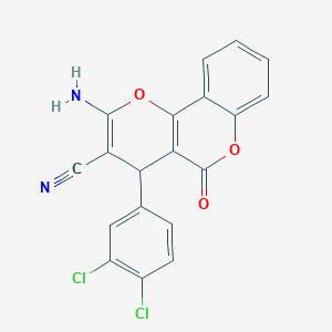 2-amino-4-(3,4-dichlorophenyl)-5-oxo-4H,5H-pyrano[3,2-c]chromene-3-carbonitrile