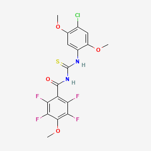 molecular formula C17H13ClF4N2O4S B4932068 N-{[(4-chloro-2,5-dimethoxyphenyl)amino]carbonothioyl}-2,3,5,6-tetrafluoro-4-methoxybenzamide 