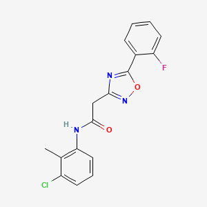 molecular formula C17H13ClFN3O2 B4932073 N-(3-chloro-2-methylphenyl)-2-[5-(2-fluorophenyl)-1,2,4-oxadiazol-3-yl]acetamide 