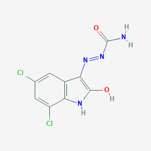 molecular formula C9H6Cl2N4O2 B493209 5,7-dichloro-1H-indole-2,3-dione 3-semicarbazone 