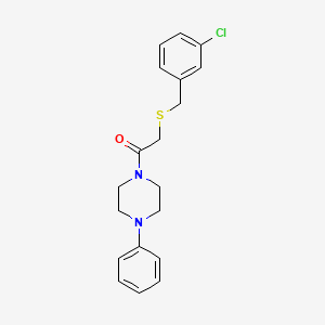 1-{[(3-chlorobenzyl)thio]acetyl}-4-phenylpiperazine