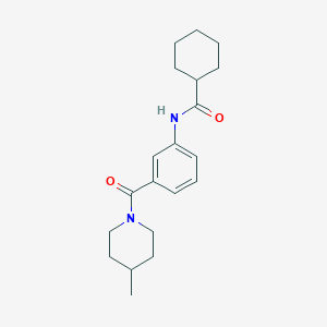 N-{3-[(4-methyl-1-piperidinyl)carbonyl]phenyl}cyclohexanecarboxamide