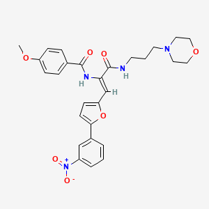 molecular formula C28H30N4O7 B4932125 4-methoxy-N-{1-({[3-(4-morpholinyl)propyl]amino}carbonyl)-2-[5-(3-nitrophenyl)-2-furyl]vinyl}benzamide 