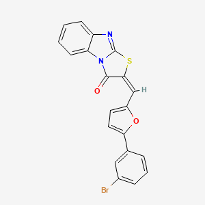 molecular formula C20H11BrN2O2S B4932129 2-{[5-(3-bromophenyl)-2-furyl]methylene}[1,3]thiazolo[3,2-a]benzimidazol-3(2H)-one CAS No. 6195-60-4