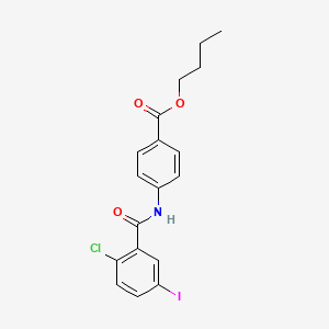 molecular formula C18H17ClINO3 B4932145 butyl 4-[(2-chloro-5-iodobenzoyl)amino]benzoate 