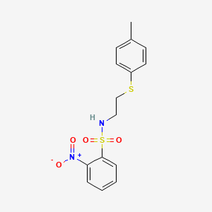 N-{2-[(4-methylphenyl)thio]ethyl}-2-nitrobenzenesulfonamide