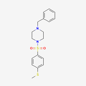 molecular formula C18H22N2O2S2 B4932162 1-benzyl-4-{[4-(methylthio)phenyl]sulfonyl}piperazine 