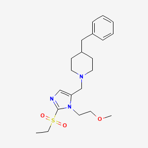 4-benzyl-1-{[2-(ethylsulfonyl)-1-(2-methoxyethyl)-1H-imidazol-5-yl]methyl}piperidine