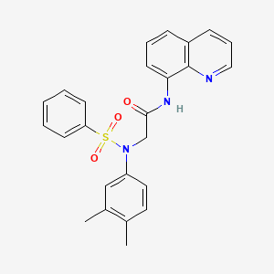 molecular formula C25H23N3O3S B4932188 N~2~-(3,4-dimethylphenyl)-N~2~-(phenylsulfonyl)-N~1~-8-quinolinylglycinamide 