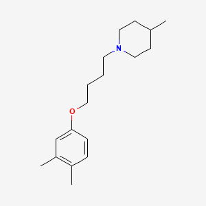 molecular formula C18H29NO B4932213 1-[4-(3,4-dimethylphenoxy)butyl]-4-methylpiperidine 