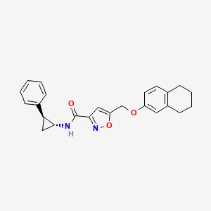 molecular formula C24H24N2O3 B4932247 N-[(1R*,2S*)-2-phenylcyclopropyl]-5-[(5,6,7,8-tetrahydro-2-naphthalenyloxy)methyl]-3-isoxazolecarboxamide 