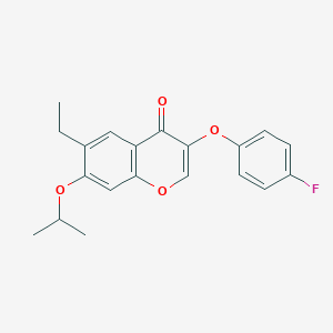 molecular formula C20H19FO4 B4932261 6-ethyl-3-(4-fluorophenoxy)-7-isopropoxy-4H-chromen-4-one 