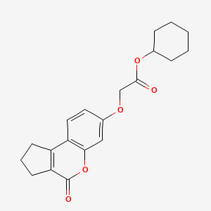 cyclohexyl [(4-oxo-1,2,3,4-tetrahydrocyclopenta[c]chromen-7-yl)oxy]acetate