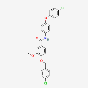 4-[(4-chlorobenzyl)oxy]-N-[4-(4-chlorophenoxy)phenyl]-3-methoxybenzamide