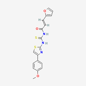 molecular formula C18H15N3O3S2 B4932309 3-(2-furyl)-N-({[4-(4-methoxyphenyl)-1,3-thiazol-2-yl]amino}carbonothioyl)acrylamide 